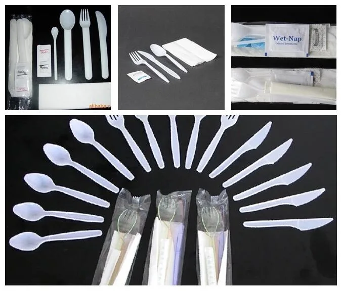 Restaurant Cutlery Fast Food Plate Napkin Chinese Automatic Tableware Flatware Dinnerware Packing Machine